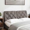 vidaXL Cabecero de cama acolchado tela gris taup&eacute; 120 cm
