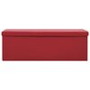 vidaXL Banco con almacenaje plegable rojo vino tinto PVC