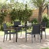 vidaXL Conjunto de Comedor de Jard&iacute;n 5 pcs Negro
