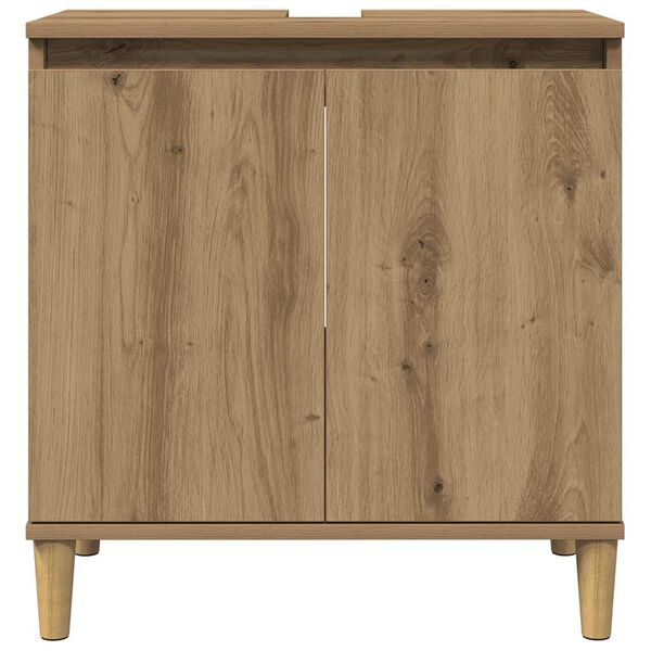 vidaXL Mueble de lavabo madera de ingeniería roble artisan 58x33x60 cm