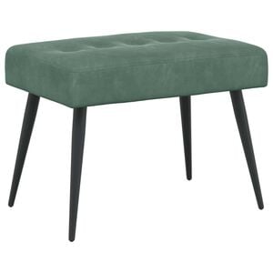 vidaXL Banco con tapicer&iacute;a con botones Verde Mar 60 x 40 x 45 cm