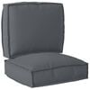 vidaXL Juego de Cojines para Palets Tela Oxford Gris antracita