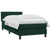 vidaXL Cama box spring con colch&oacute;n terciopelo verde oscuro 100x220 cm