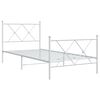 vidaXL Estructura cama sin colchón con estribo metal blanco 90x200 cm