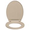 vidaXL Tapa y asiento de v&aacute;ter con cierre suave ovalada beige