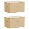 vidaXL Caja de Almacenamiento 2 pcs Crema 55 x 35 x 32 cm