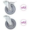 vidaXL Ruedas giratorias con agujero pasador 24 unidades 100 mm
