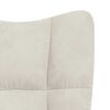 vidaXL Silla mecedora de terciopelo blanco crema