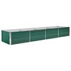 vidaXL Arriate de jard&iacute;n de acero galvanizado verde 320x80x45 cm