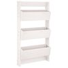 vidaXL Jardinera de pared 3 niveles madera pino blanco 60x18,5x110 cm