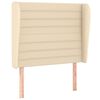 vidaXL Cabecero con orejas de tela color crema 93x23x118/128 cm