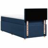 vidaXL Cama box spring con colch&oacute;n tela azul 90x190 cm