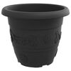 vidaXL Maceta Redonda para Flores 6 pcs Negro &Oslash; 26 x 21.5 cm Pl&aacute;stico