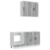 vidaXL Unidad de cocina KALMAR 5 uds. Sonoma gris Madera de ingenier&iacute;a