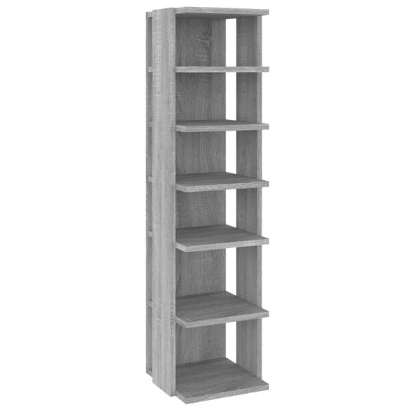 vidaXL Zapateros 2 uds madera contrachapada gris Sonoma 27,5x27x102 cm