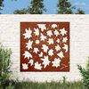vidaXL Adorno de pared jard&iacute;n acero corten dise&ntilde;o hoja arce 55x55 cm