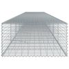 vidaXL Cesta de gaviones con cubierta hierro galvanizado 700x100x50 cm