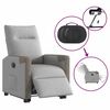 vidaXL Sill&oacute;n el&eacute;ctrico reclinable elevable de tela gris nube