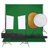 vidaXL Kit de estudio fotogr&aacute;fico con set de luces, fondo y reflector