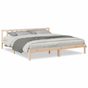 vidaXL Cama extralarga sin colch&oacute;n madera maciza de pino 180x210 cm