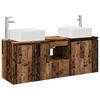 vidaXL Juego de Muebles de Ba&ntilde;o 3 uds. Madera envejecida