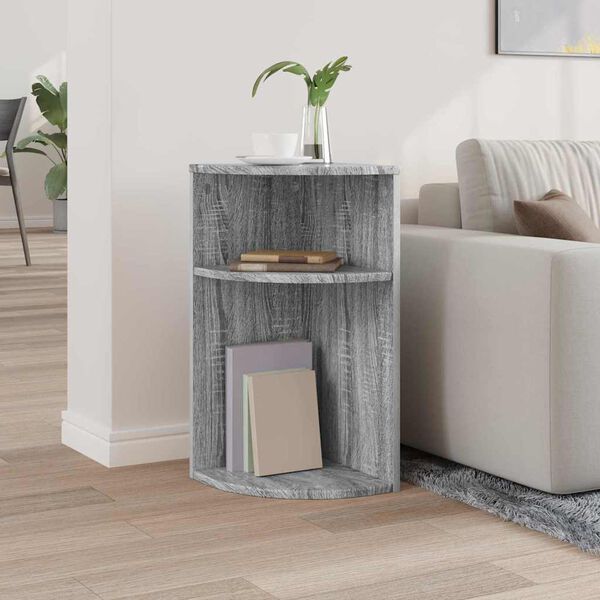 vidaXL Mesa Auxiliar Gris Sonoma 29,6 x 29,6 x 60 cm