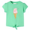 Camiseta infantil verde claro 128