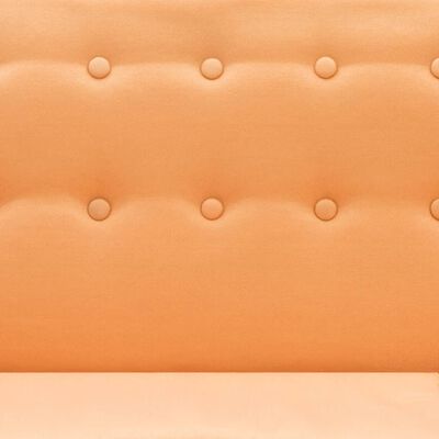 vidaXL Sofá con forma de L tapizado tela naranja 171,5x138x81,5 cm