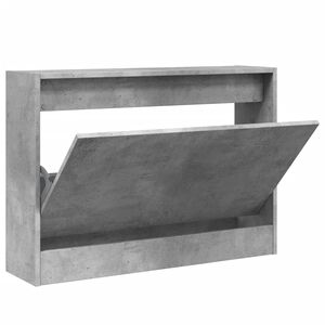 vidaXL Zapatero madera de ingenier&iacute;a gris hormig&oacute;n 80x21x57 cm