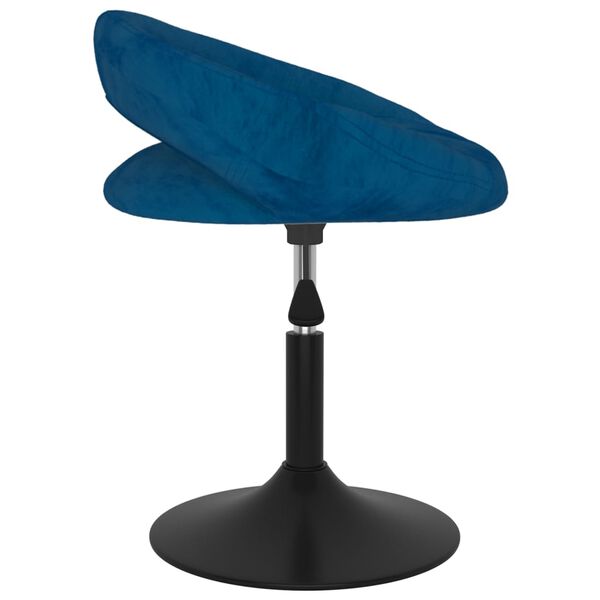 vidaXL Sillas de comedor giratorias 4 unidades terciopelo azul