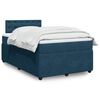 vidaXL Cama box spring con colch&oacute;n terciopelo azul 120x200 cm