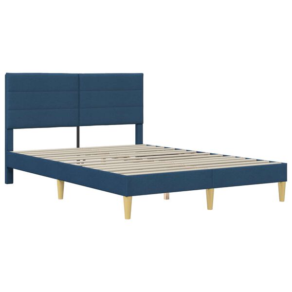 vidaXL Estructura de cama con cabecera Azul 160 x 200 cm tela