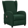 vidaXL Sill&oacute;n de masaje elevable tela verde oscuro