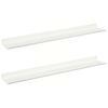 vidaXL Estante flotante 2 uds. 60 x 8,5 x 2,5 cm Acero