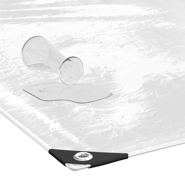 vidaXL Lona transparente con ojales PVC 5x10 m