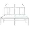 vidaXL Estructura cama sin colch&oacute;n con cabecero metal blanco 120x190cm