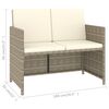 vidaXL Set comedor de jard&iacute;n 6 piezas y cojines rat&aacute;n sint&eacute;tico beige