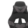 vidaXL Silla gaming giratoria cuero sintético negro y gris