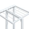 vidaXL Soporte para flores 5 alturas ruedas hierro blanco 44x23x100cm