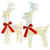 vidaXL Reno Navide&ntilde;o 3D LOVIISA 2 uds. 80 LED Blanco C&aacute;lido