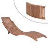 vidaXL Tumbona plegable de madera maciza de teca
