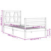 vidaXL Estructura de cama con cabecero madera maciza marr&oacute;n miel