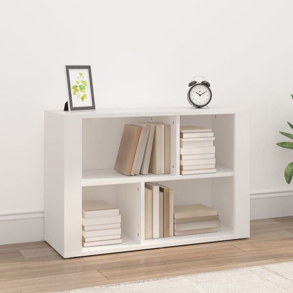 vidaXL Aparador de madera contrachapada blanco 80x30x54 cm