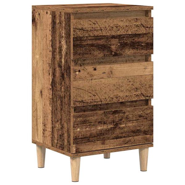 vidaXL Armario de Noche con caj&oacute;n Madera vieja 40 x 35 x 70 cm
