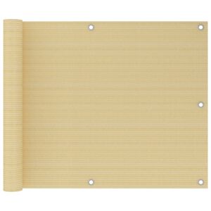 vidaXL Toldo para balc&oacute;n HDPE beige 75x300 cm