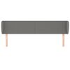vidaXL Cabecero de tela gris oscuro 203x23x78/88 cm