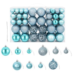 vidaXL Bolas de Navidad 100 unidades turquesa 3 / 4 / 6 cm