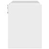 vidaXL Estantes de pared 2 uds contrachapado blanco brillo 100x15x20cm