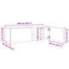 vidaXL Mueble de TV de pared con luces LED roble Sonoma 100x35x31 cm