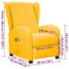 vidaXL Sillón de masaje eléctrico tela amarillo